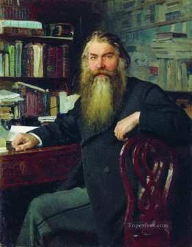歴史家・考古学者イワン・エゴロヴィッチ・ザベリンの肖像画 1877年イリヤ・レーピン Oil Paintings